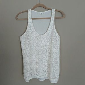 GAP White Lace Tank Top